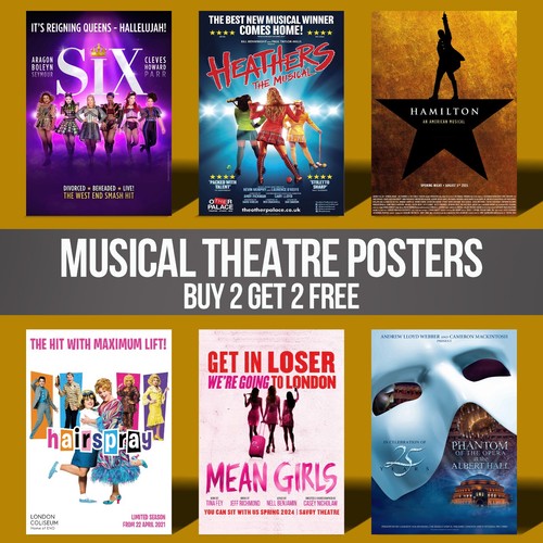 Musical theatre posters retro - musical,