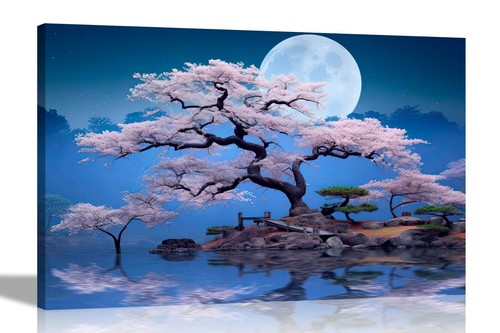 Pink tree night - tree, sky