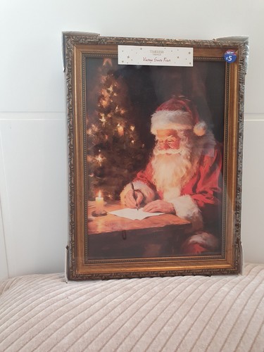 Santa vintage print framed - santa,