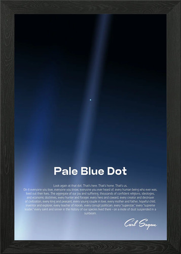 Pale blue dot - blue, art