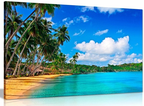 Paradise beach canvas wall art - paradise,