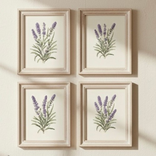 Set watercolour lavender - set,
