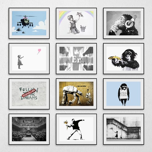 Banksy posters prints - prints, art