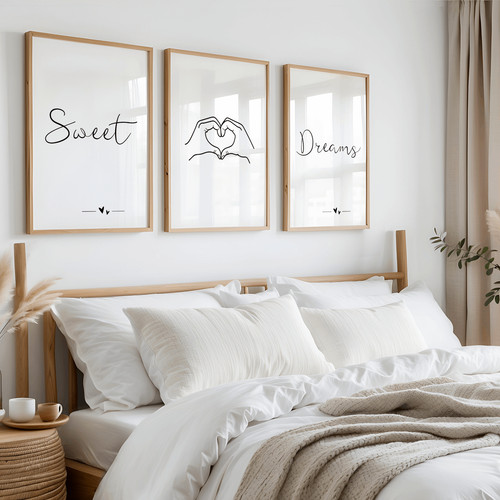 Set bedroom prints wall - set, 3