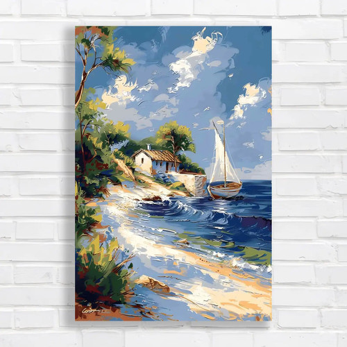 Scenic beach landscape canvas - scenic,