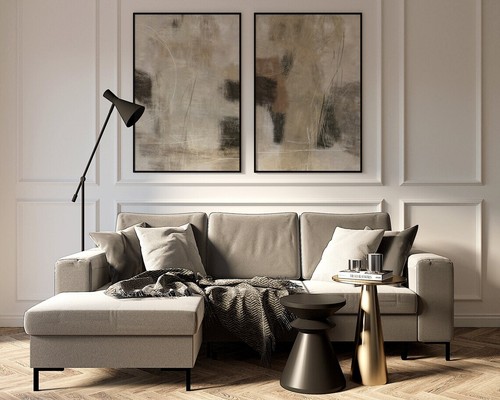 Neutral abstract art set - neutral,