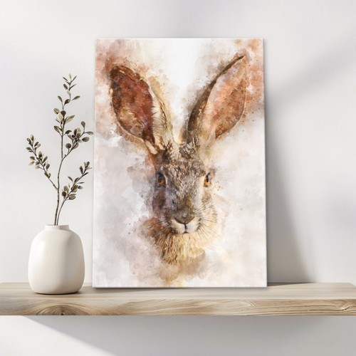 Hare canvas wall art - hare, print