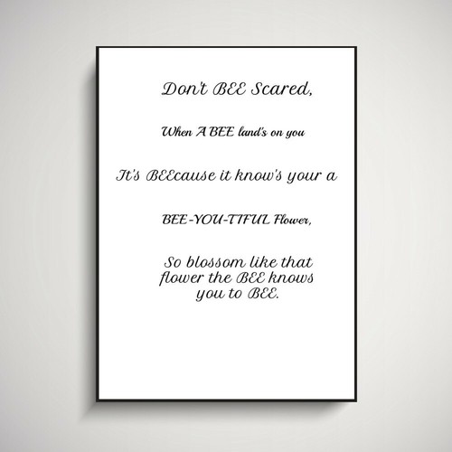 Print quote poster - a4,