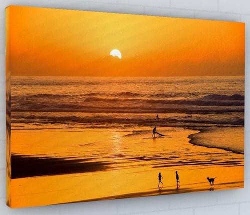 Sunset beach surf seascape - sunset,