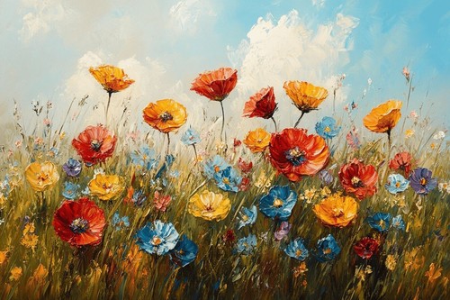 Wild flower meadow floral - meadow,