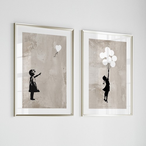 Set banksy heart balloon - set,
