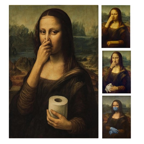 Mona lisa funny bathroom - lisa,