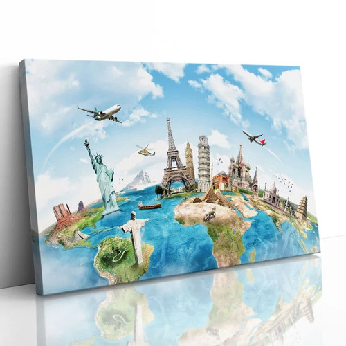Travel the world monuments map - travel,