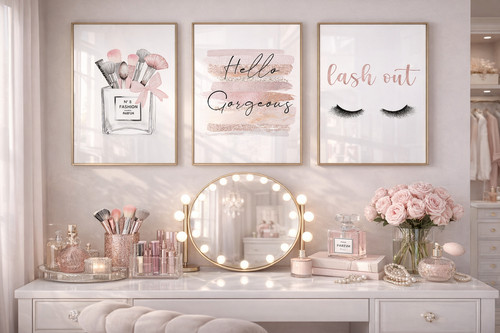 Pink beauty wall - pink, art