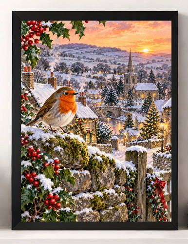Christmas robin poster - ,