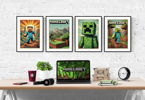 Minecraft comic style - comic, poster