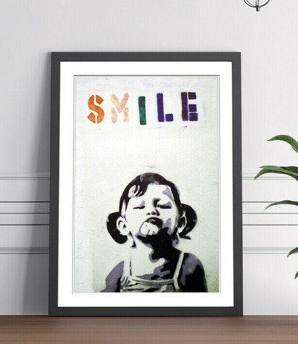 Banksy smile kid - banksy,