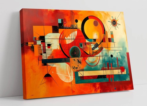 Orange blue abstract - orange,