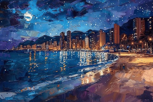 Benidorm canvas picture print - canvas,