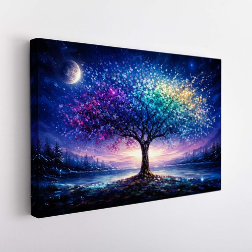 Moonlight tree canvas - canvas, art