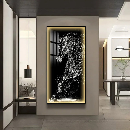 Horse led wall art - led,