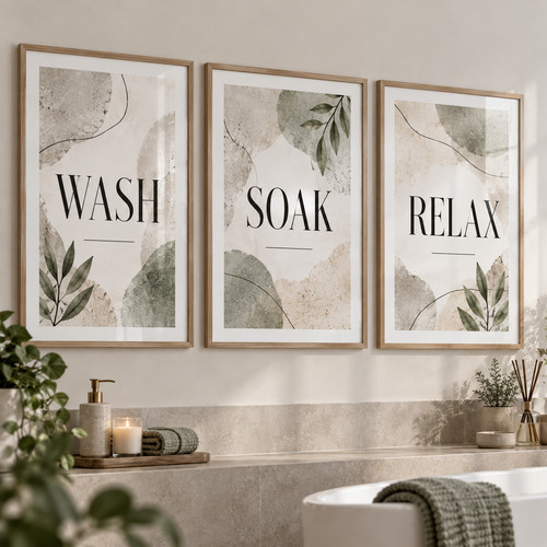 Wash soak relax bathroom wall - soak,