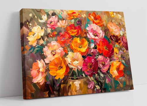 Abstract impressionist flowers - abstract,