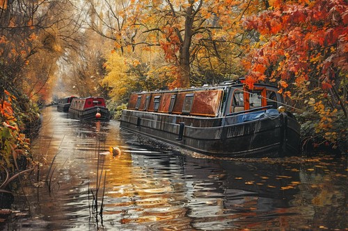 Canal narrow boat - canal,