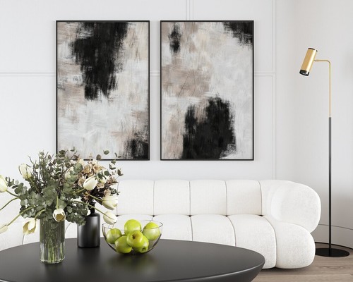 Black and beige white - black,